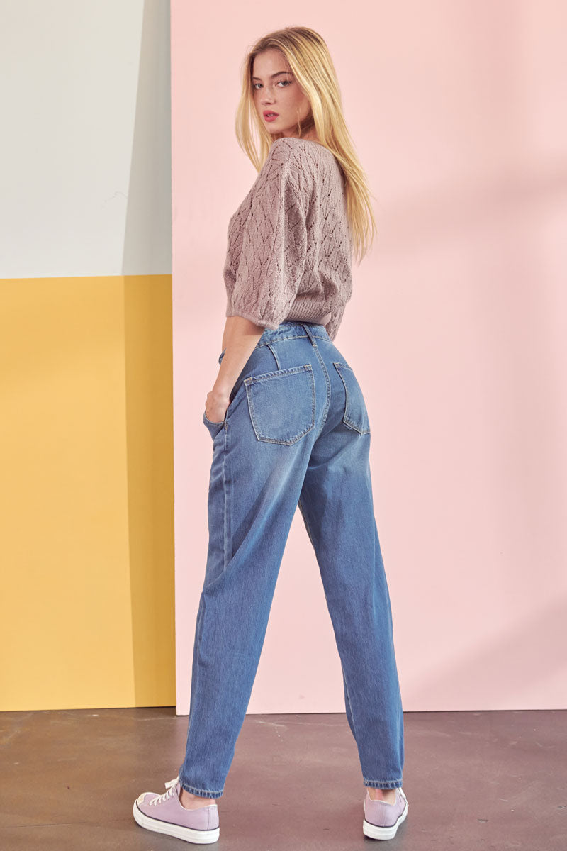 Corrine Ultra High Rise Slouch Fit Jeans for Women - Stretchy Comfort Denim Pants with Relaxed Fit, Perfect for Casual Outings and Everyday Wear