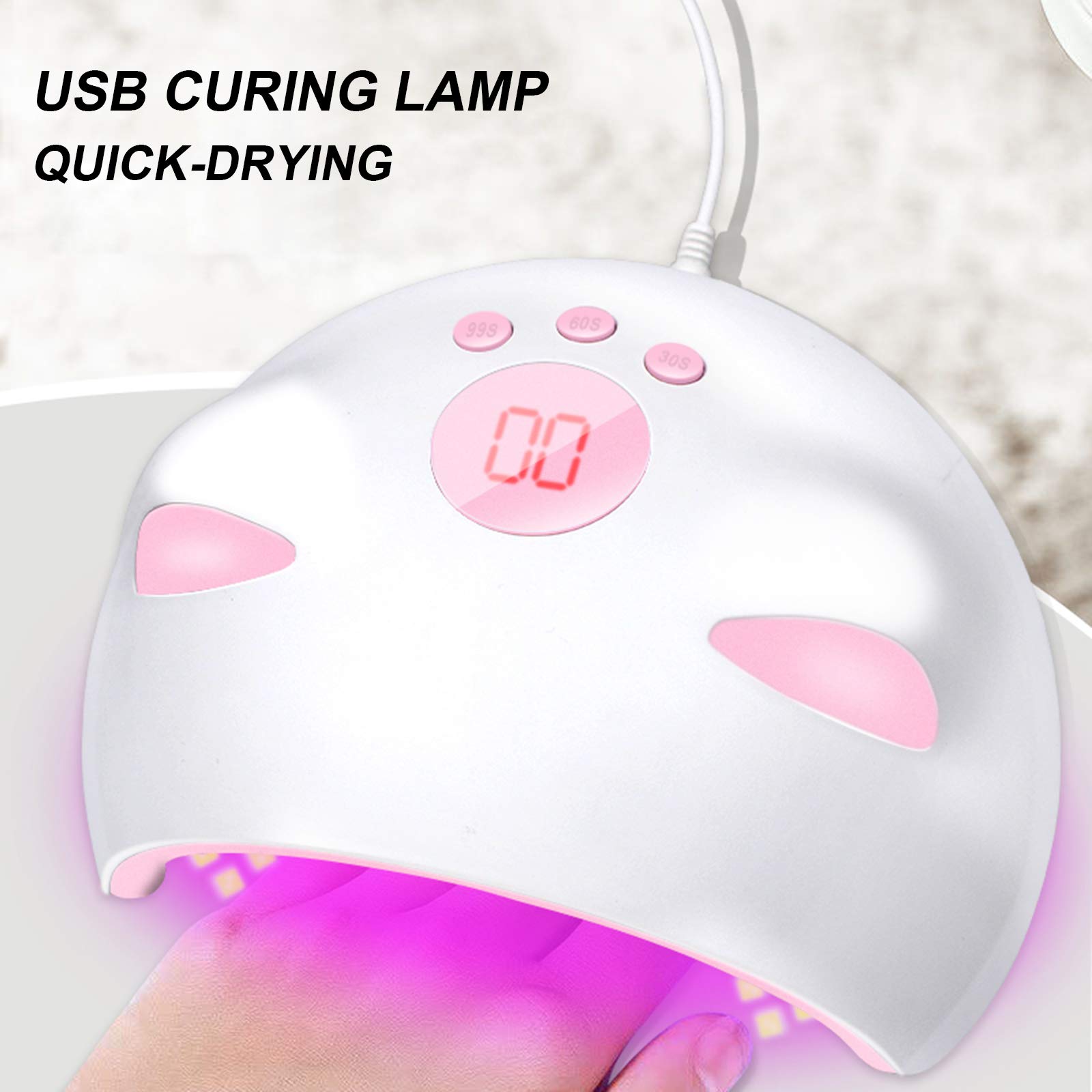 Ubersweet® 36W UV LED Nail Lamp with Sensor & Digital Display - Professional Nail Dryer for Gel Polish Curing, 3 Timer Settings, Fast Drying, USB Powered - Perfect for Home & Salon Manicures