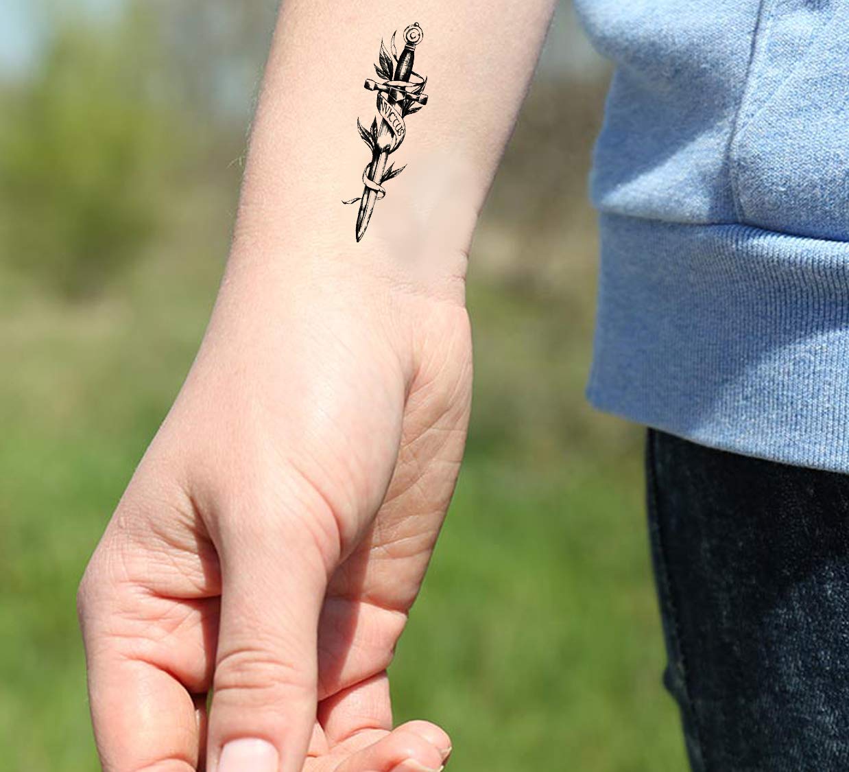 **Waterproof Temporary Tattoo Stickers for Men & Women - 3D Realistic Flowers, Butterflies, Stars, Angels, Wolves & Armband Designs (60mm x 105mm) - Perfect for Parties, Halloween, Cosplay & Festivals**