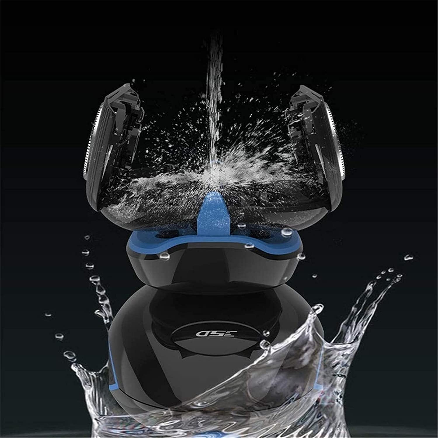 4D Rotary Electric Head Shaver for Men - Wet/Dry Rechargeable Hair Trimmer with 4 Blades, USB Charger & Cable | Perfect for Bald Head Shaving at Home, Travel & Gym