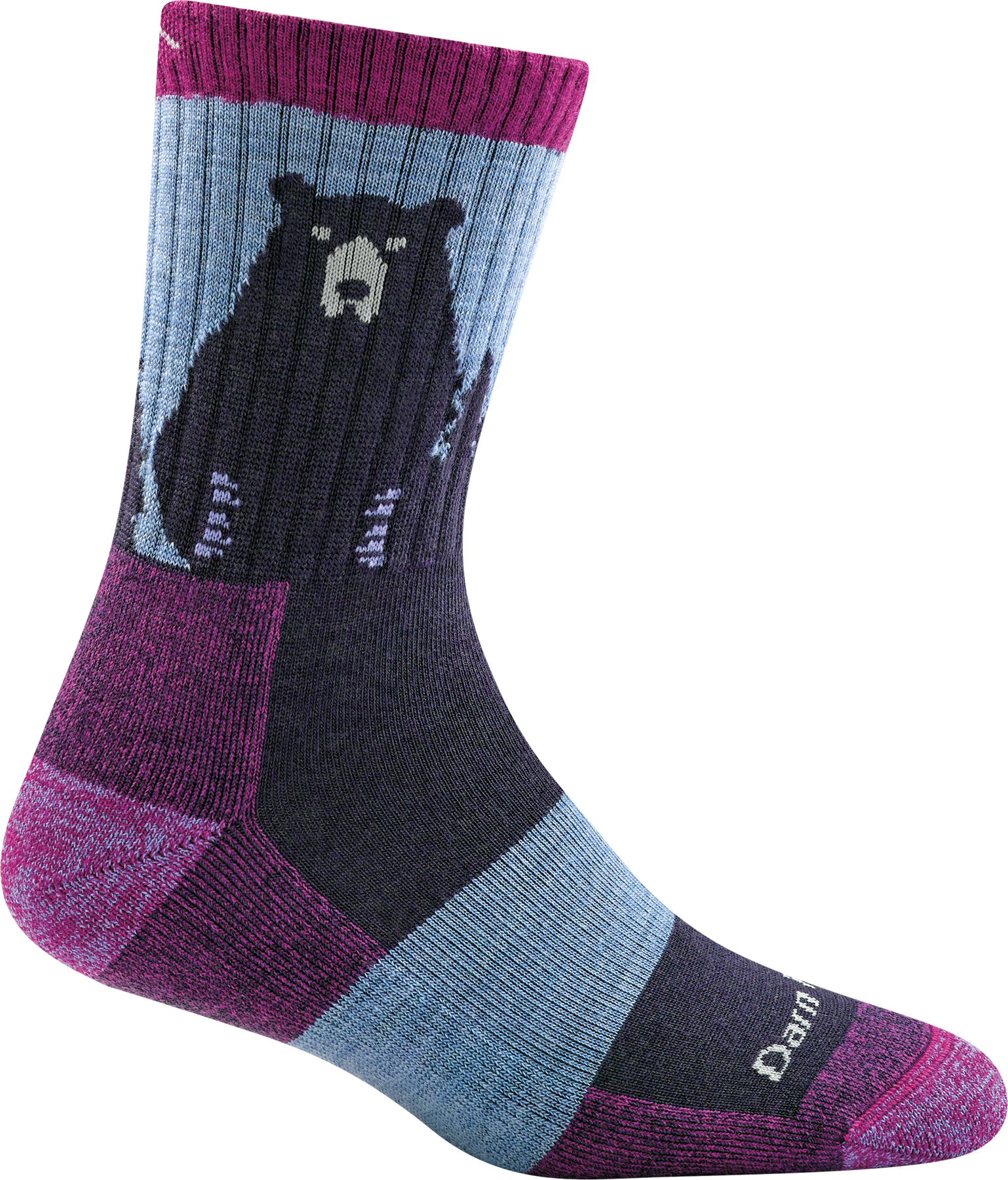 Bear Town Micro Crew Lightweight Hiking Socks for Women - Moisture-Wicking & Breathable Trail Running Socks - Perfect for Hiking, Backpacking & Outdoor Adventures (D1970W)