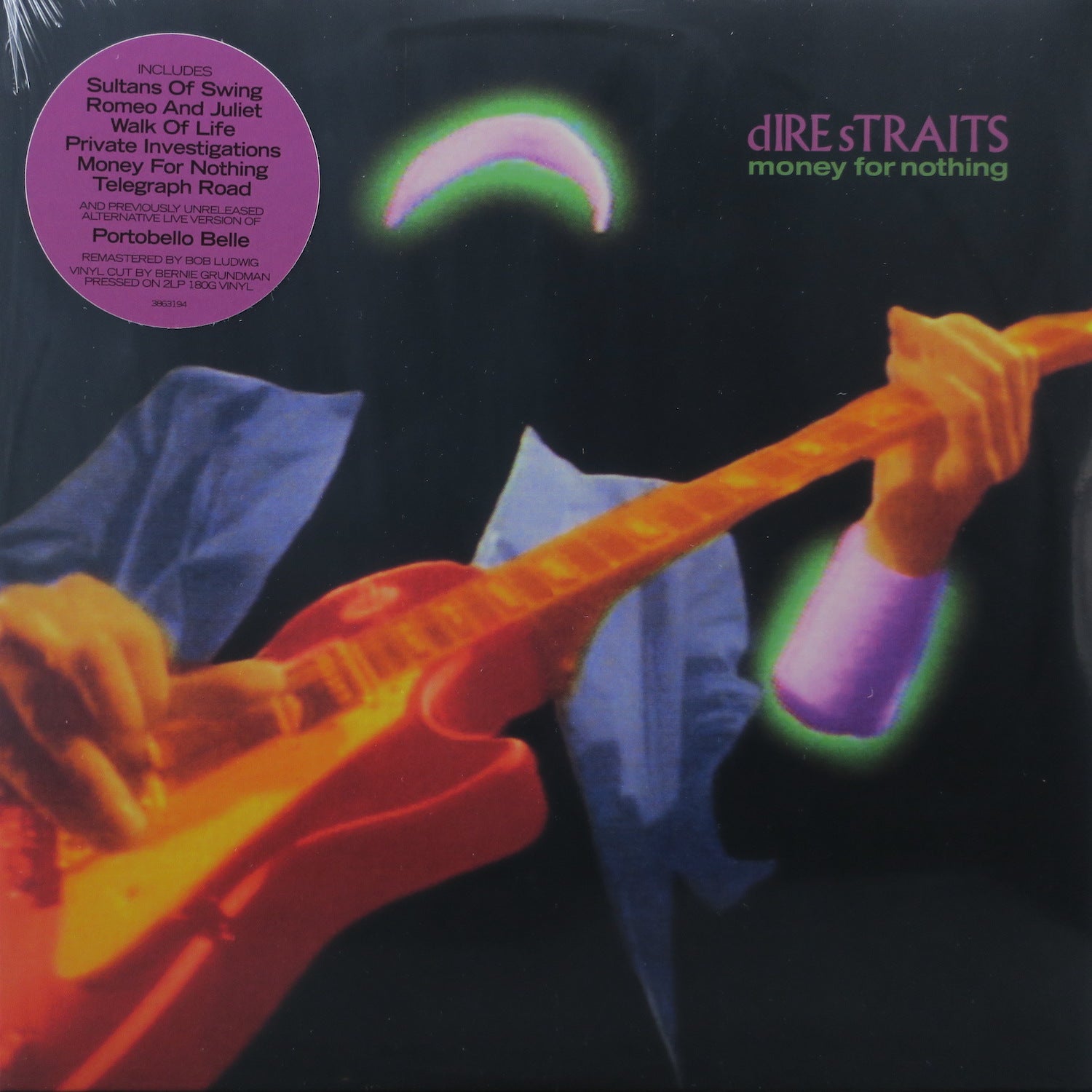 Dire Straits 'Money For Nothing' Remastered Vinyl 2LP Record - Classic Rock Album for Music Collectors & Audiophiles - Perfect for Home Listening & Vinyl Enthusiasts