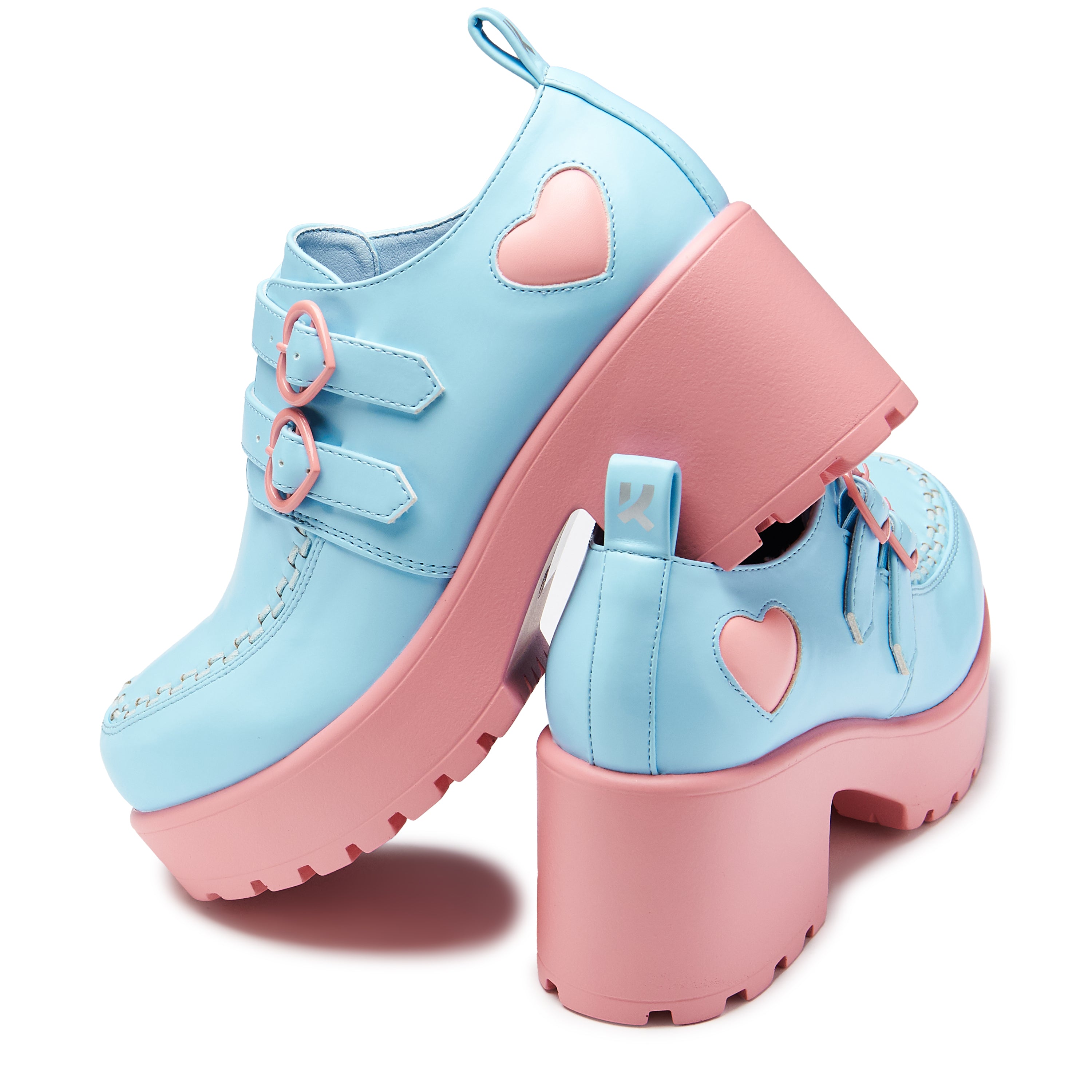 Cotton Candy Dreamscape Blue Oxford Platform Shoes - Stylish & Comfortable for Women's Fashion, Casual Wear & Party Outfits