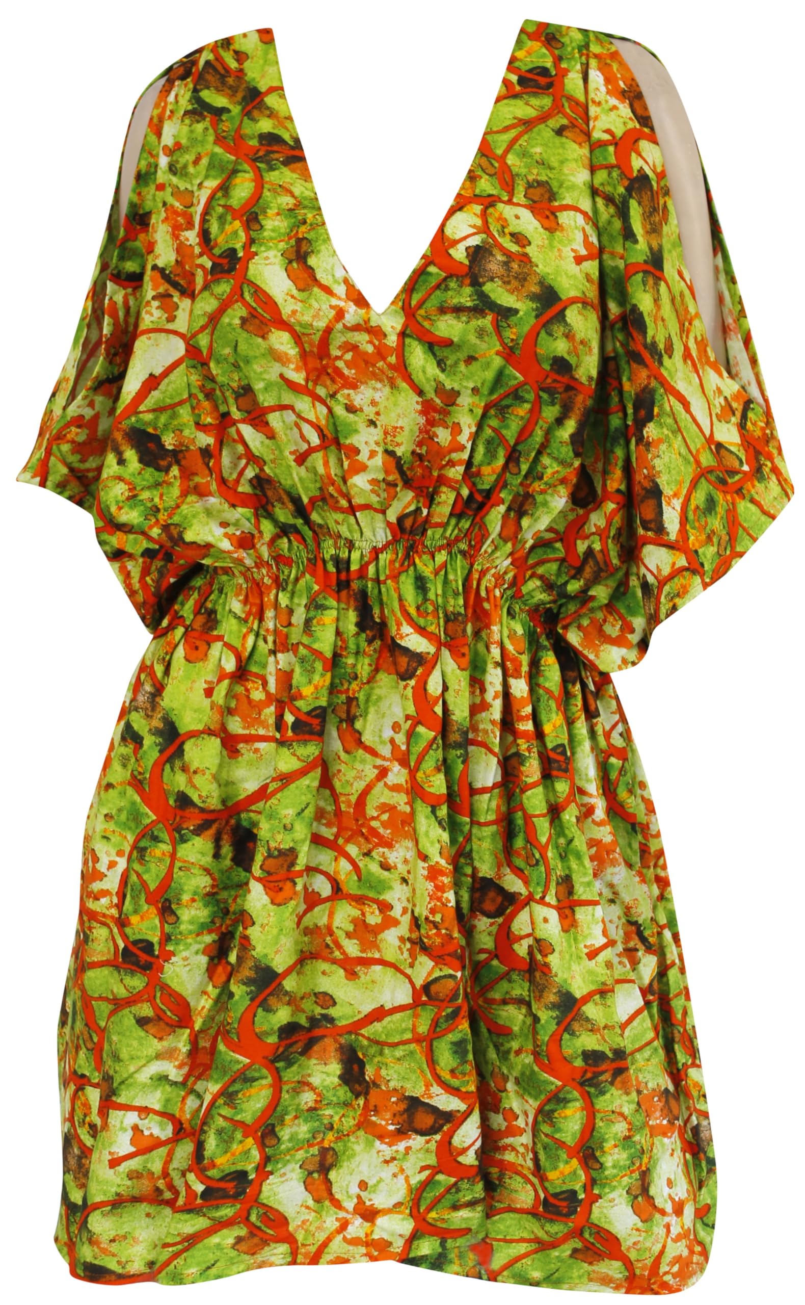 LA LEELA Plus Size Women's Beach Cover Up Dress - 2X-3X Shamrock Green Swimwear Coverup for Summer & Fall | Lightweight Swim Dress for Pool, Beach Vacation & Resort Wear