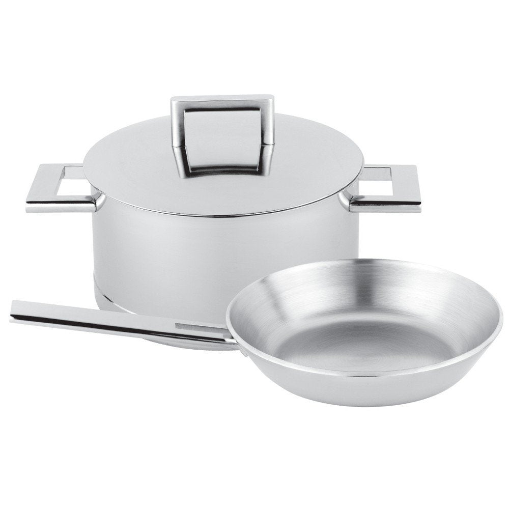 Demeyere John Pawson 3-Piece Stainless Steel Cookware Set - Premium Pots & Pans for Professional Cooking, Home Kitchen & Gourmet Meals