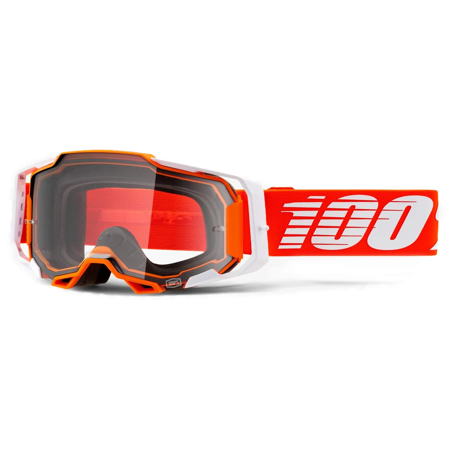 100% Armega Regal Goggles with Clear Lens - Premium Motocross & MX Racing Eyewear for Off-Road Biking, Snowboarding & Outdoor Sports