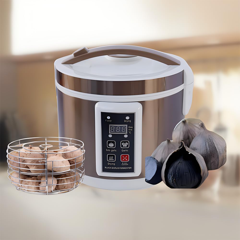 110V 6L Black Garlic Fermenter - Intelligent Fully Automatic Black Garlic Maker Machine with Fermentation Pot - DIY Home Kitchen Appliance for Healthy Cooking & Meal Prep