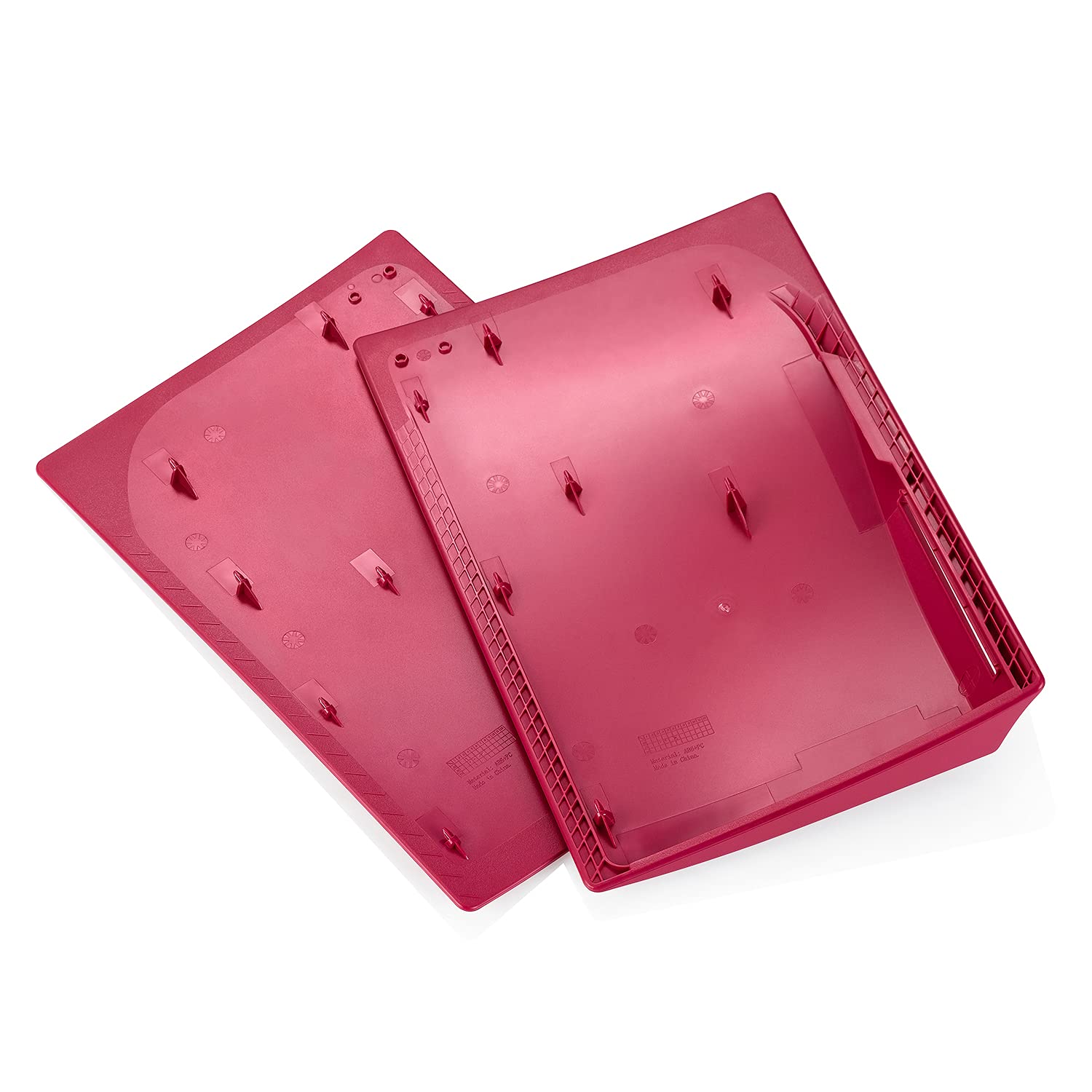 Premium Shockproof PS5 Console Cover - Hard ABS Anti-Scratch Dustproof Protective Case Replacement Shell for PlayStation 5 Disc Edition (Pink) - Perfect for Gaming Setups & Display Protection
