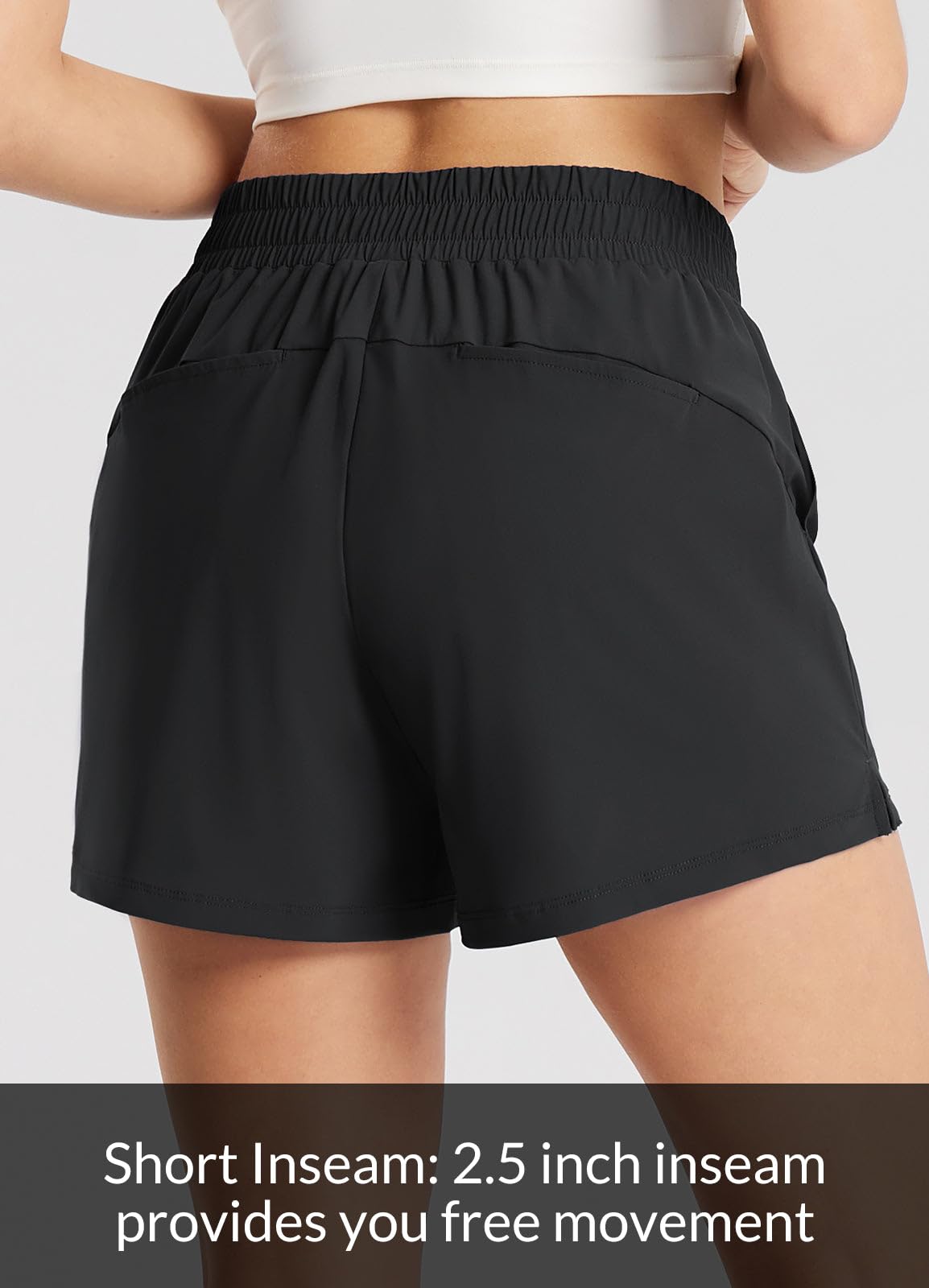 Baleaf Women's High Waist Running Shorts 2.5