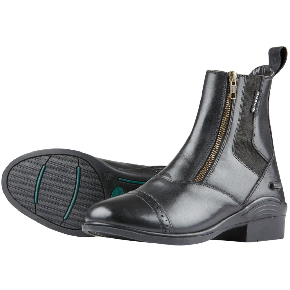 Dublin Evolution Double Zip Front Paddock Boots for Women - Equestrian Riding Boots with Side Zipper - Perfect for Horseback Riding, Barn Work & Outdoor Activities