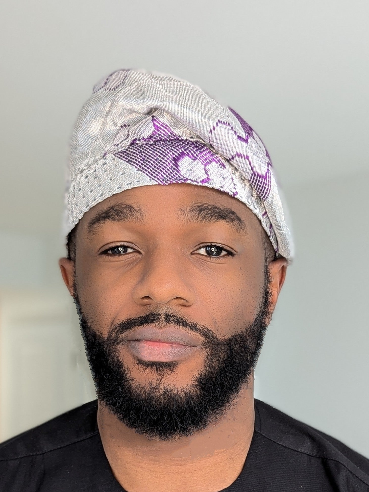 Exquisite Silver Handwoven Aso Oke African Kufi Cap Fila Hat for Men - Traditional Nigerian Wedding Hat, Cultural Ceremonies & Special Occasions