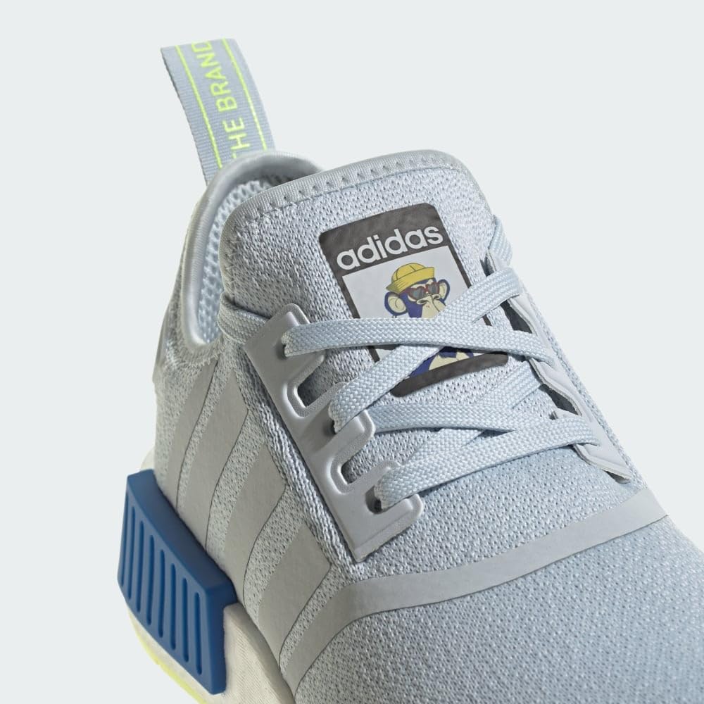 adidas Men's NMD R1 Running Shoes - Light Blue & Black Primeknit Sneakers for Jogging, Gym Workouts & Streetwear Fashion