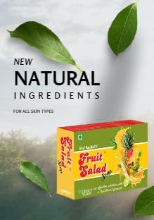 HERBOWORLD® Fruit Salad Whitening Soap with Papaya Extract - Pack of 3 (75g Each) for Brightening, Glowing & Even Skin Tone | Gentle Exfoliation for Daily Face & Body Care | Perfect for Morning & Nighttime Skincare Routine