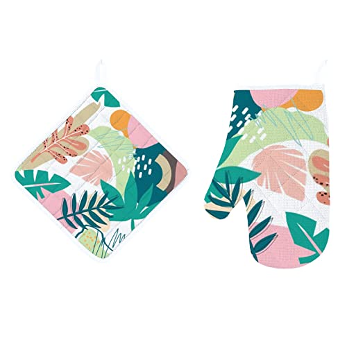 Tropical Jungle Leaves Various Shapes