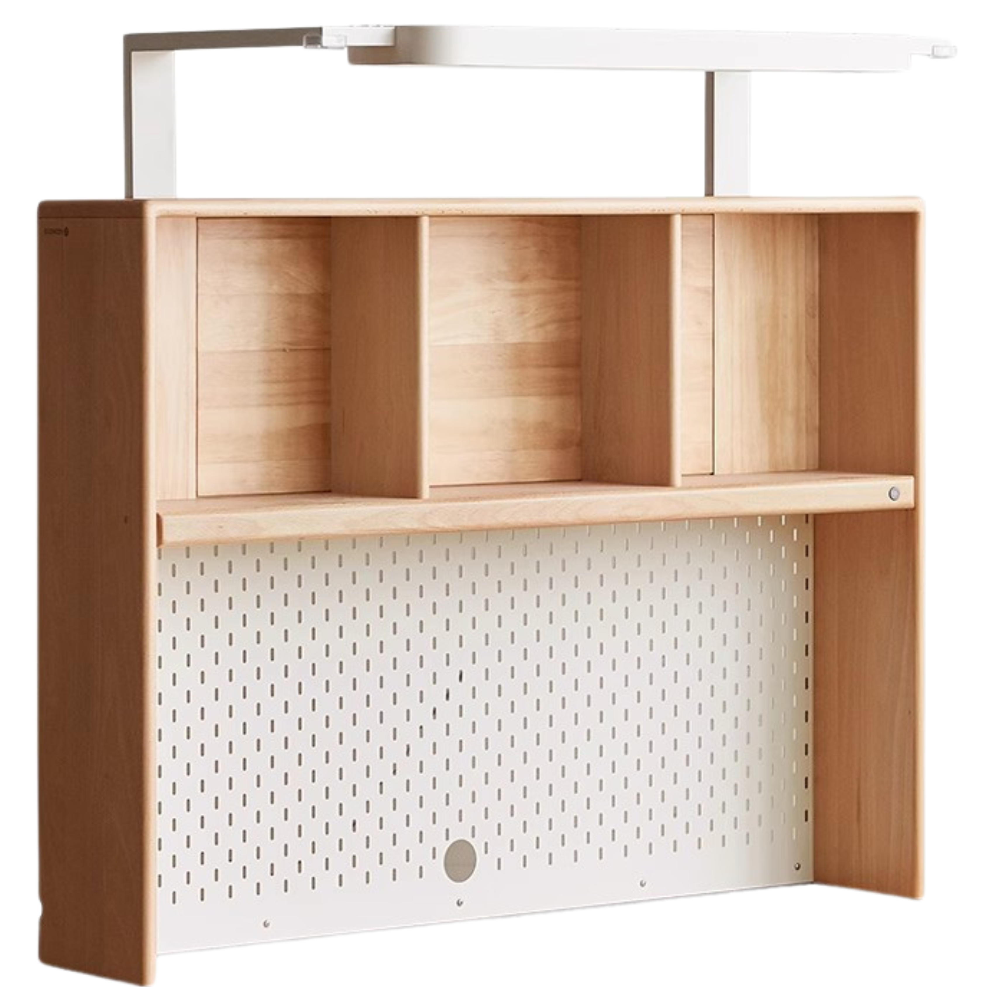 out of stock 46.4x9.4x39.7 inch / 118x24x101 cm / Natural Wood Color / Oak Study desk shelf with light