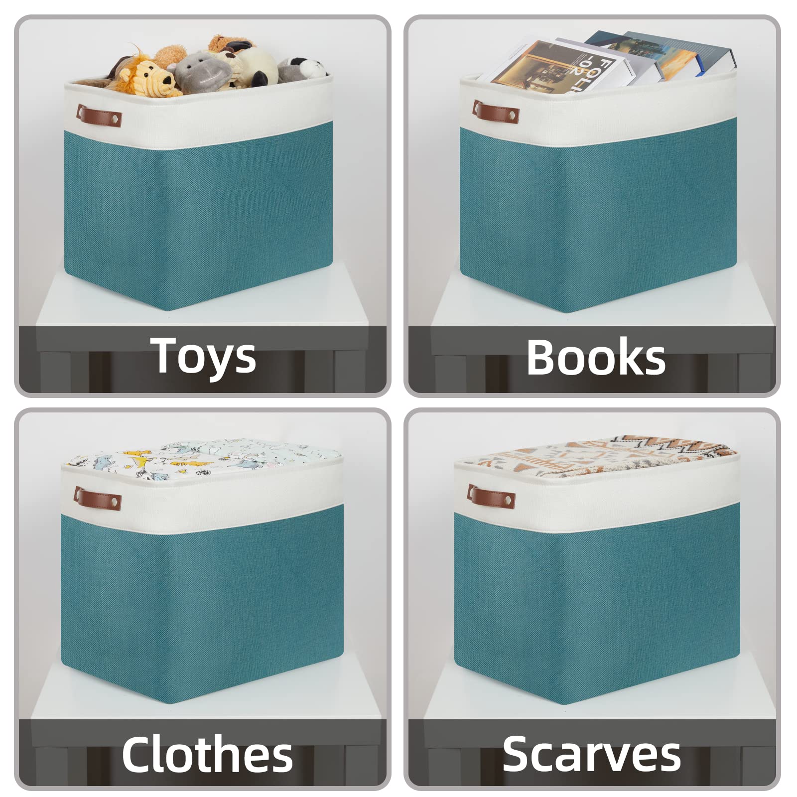 Collapsible Linen Storage Basket - 17x12x15