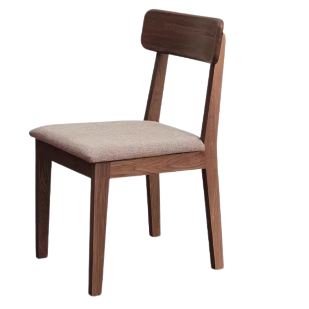 Premium Solid Wood Dining Chairs Set of 4 - Black Walnut, Ash & Oak - Elegant Modern Home Furniture for Dining Room, Kitchen & Office Use