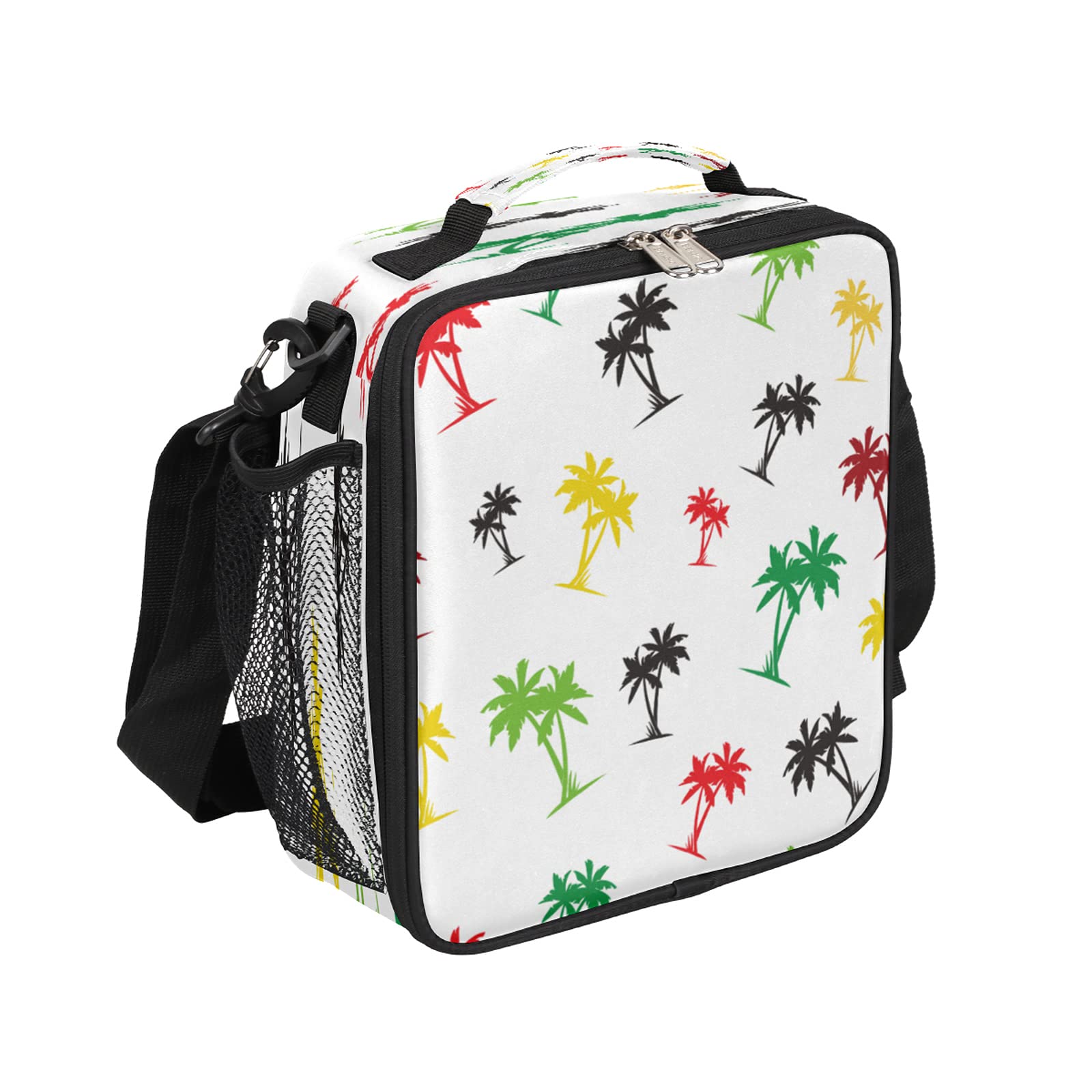 **Insulated Lunch Bag with Adjustable Shoulder Strap & Side Pocket - Thermal Cooler Tote for School, Work, Picnics & Travel - Reusable for Men & Women**
