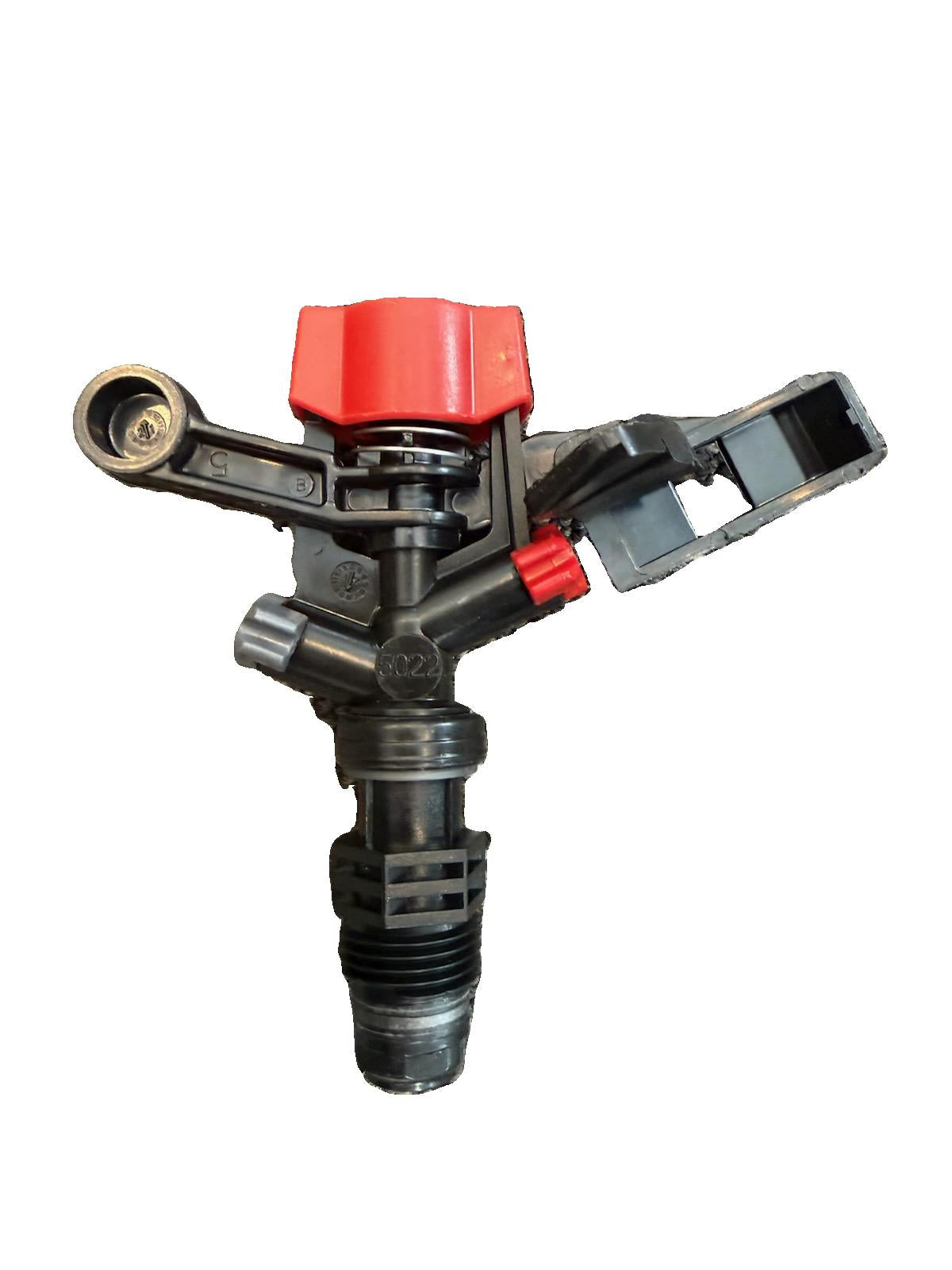 NAAN 5022 Full Circle Impact Sprinkler - 3.0MM Red Metal Base for Lawn & Garden Irrigation - Perfect for Watering Large Areas, Lawns, and Landscapes