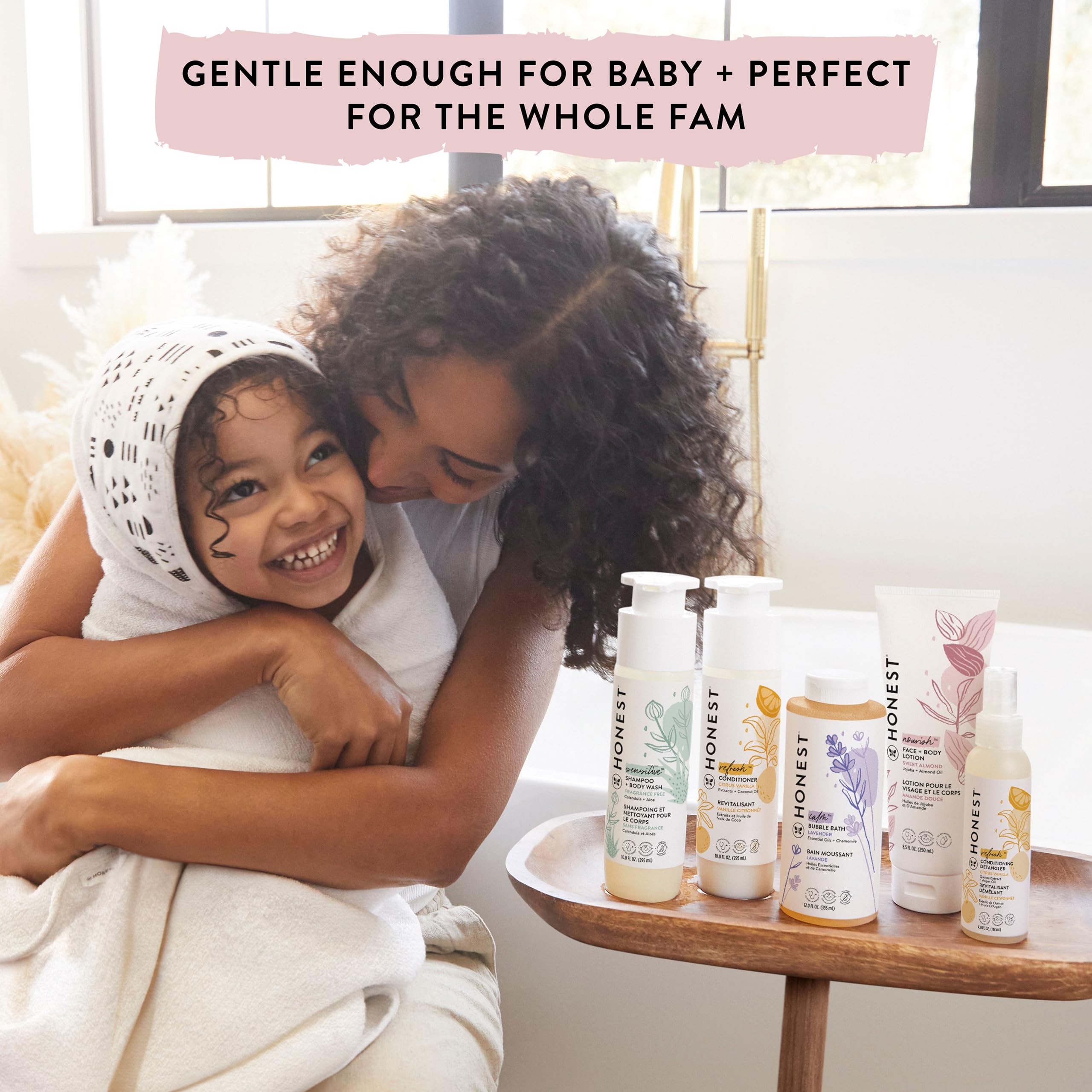 The Honest Company 2-in-1 Cleansing Shampoo + Body Wash and Face + Body Lotion Bundle | Gentle for Baby | Naturally Derived | Citrus Vanilla Refresh, 18.5 fl oz | Perfect for Newborns & Sensitive Skin | Daily Bath & Skincare Routine
