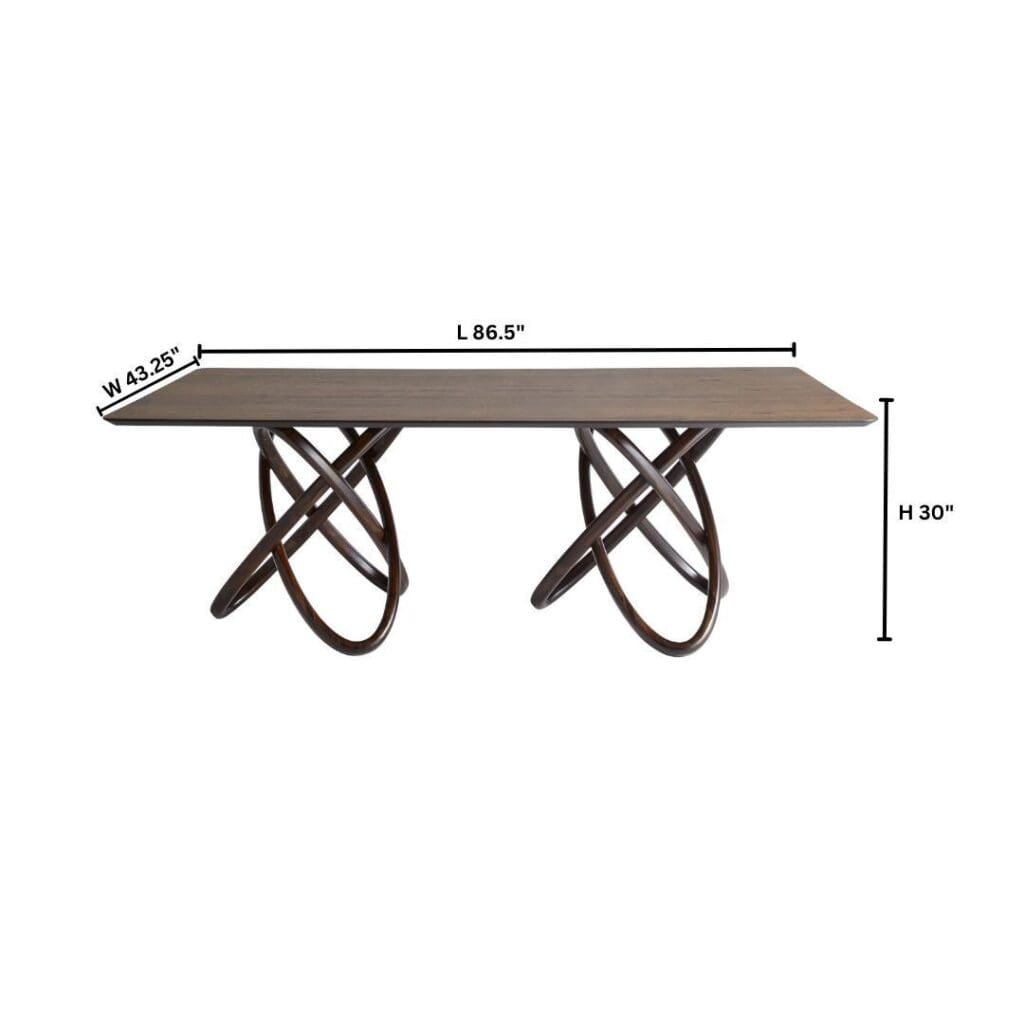 Cyan Design 11756 Elo Dining Table - Dark Brown & Natural Finish - Perfect for Modern Dining Rooms & Kitchen Breakfast Nooks