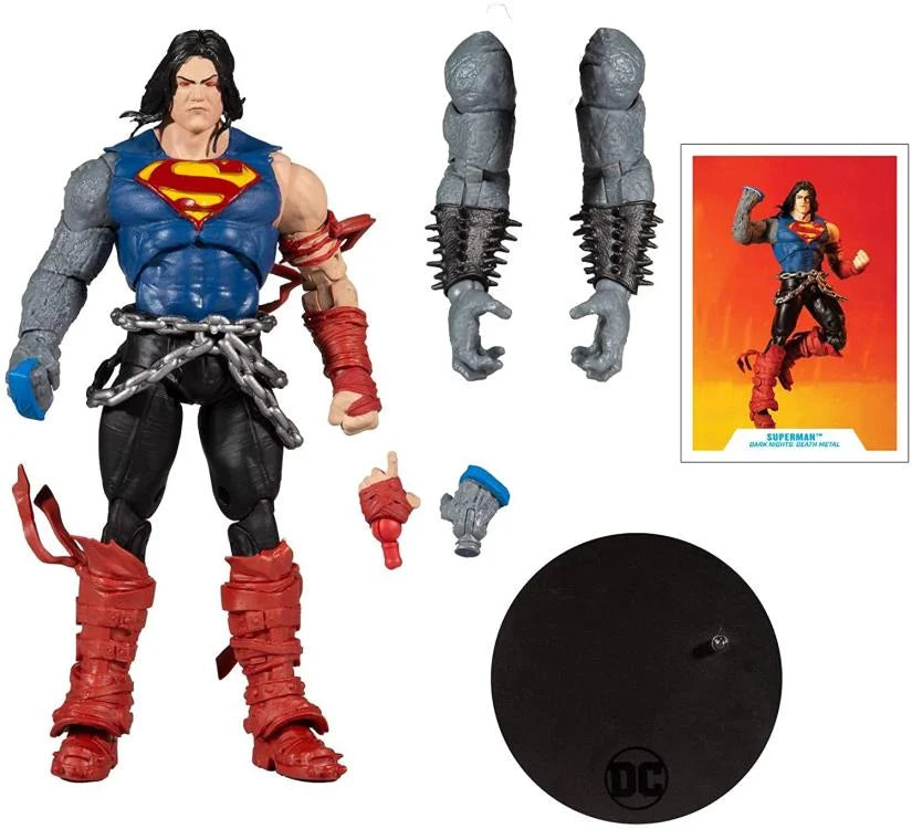 DC Multiverse Dark Nights: Death Metal Superman 7-Inch Action Figure - Collectible DC Comics Superhero Toy for Display & Play - Perfect for Fans, Collectors & Gift Giving