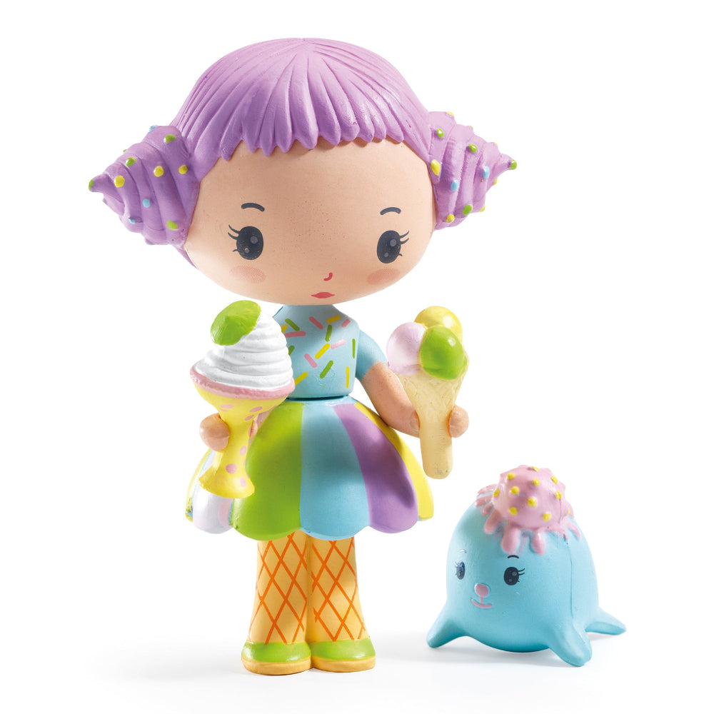 Djeco Tinyly Tutti & Frutti - Colorful Wooden Stacking Toy for Toddlers - Perfect for Early Learning & Playtime Fun