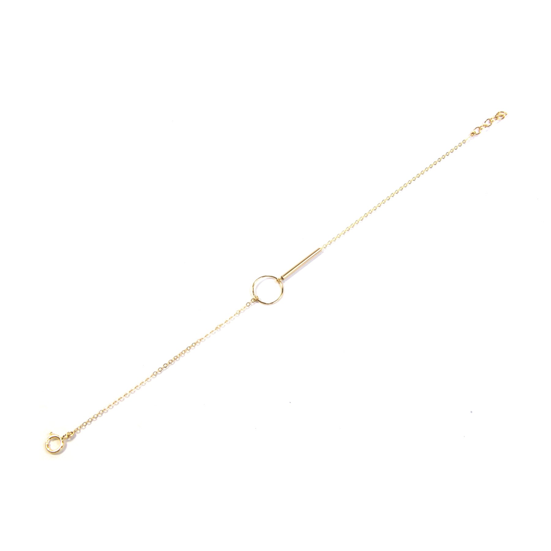 Elegant Circle and Bar Bracelet for Women - Minimalist Gold & Silver Stackable Bangle - Perfect for Everyday Wear, Gifts & Special Occasions