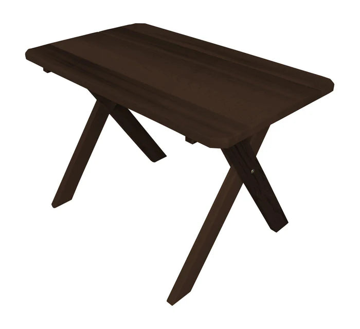 Regallion Crossleg Outdoor Cedar Wood Patio Table - Durable & Weather-Resistant for Garden, Deck, and Backyard Dining