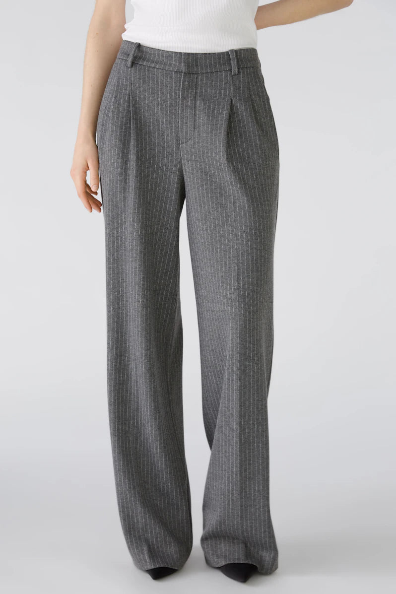 88775 Grey Pin Stripes Trouser - Classic Men's Business Casual Pants for Office Work & Formal Occasions