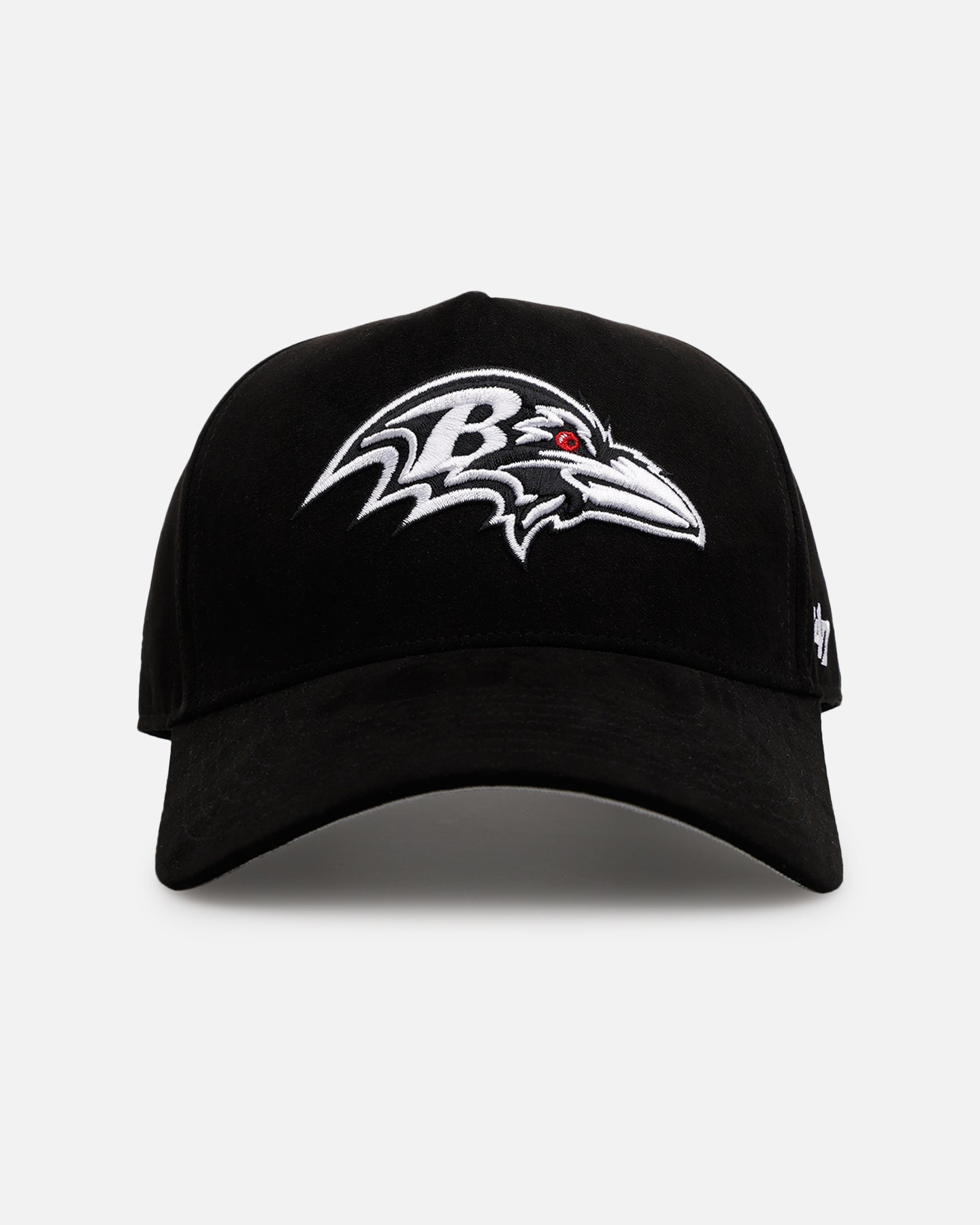 47 Brand Baltimore Ravens 'Ultrasuede' 47 MVP Strapback Hat - Black/White Adjustable Snapback for Men & Women - Perfect for NFL Games, Tailgating and Sports Fan Gifts