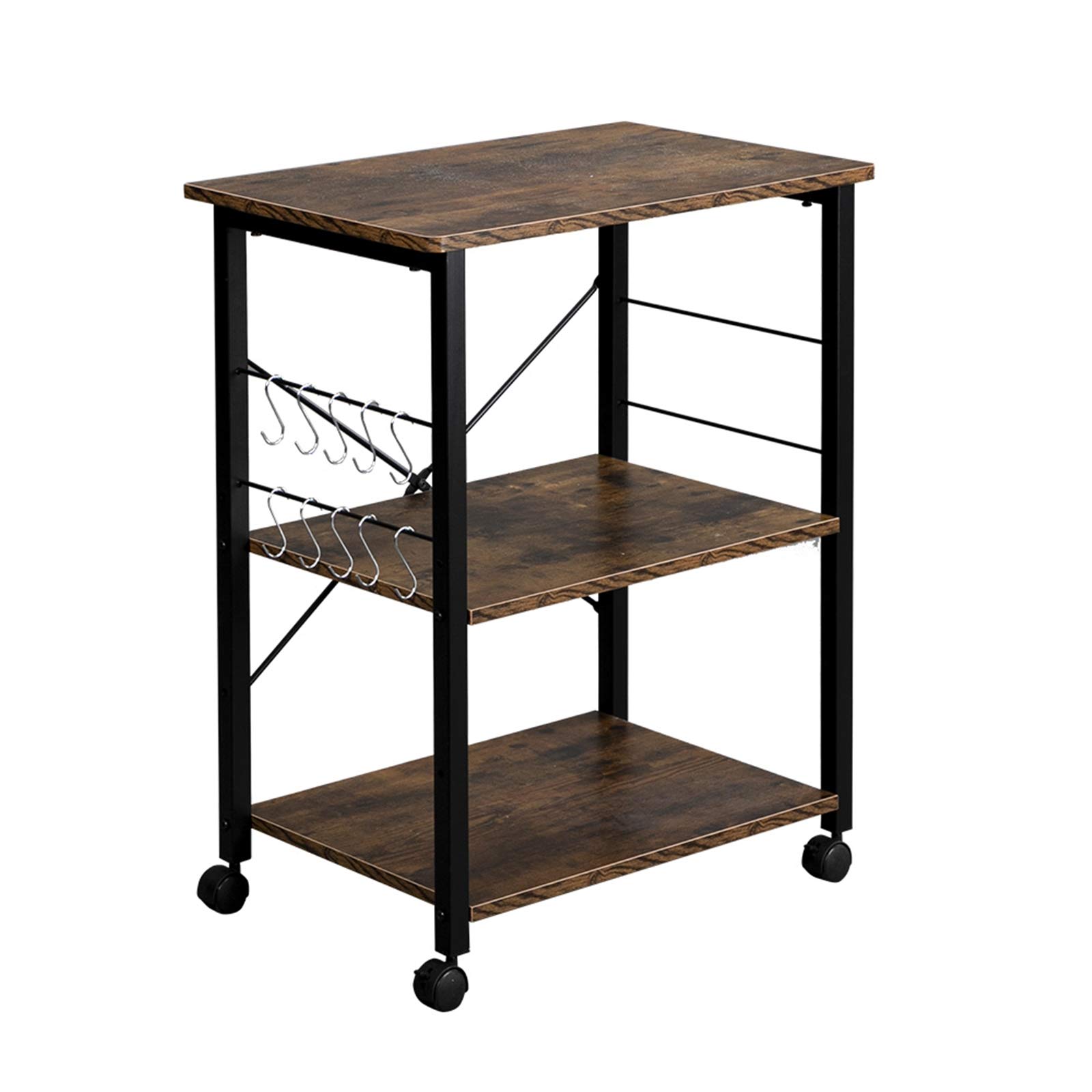 3-Tier Baker's Rack Kitchen Storage Shelf - Microwave Stand, Spice Organizer & Workstation Cart for Kitchen, Living Room, Dining Room - Perfect for Small Space Organization & Home Decor