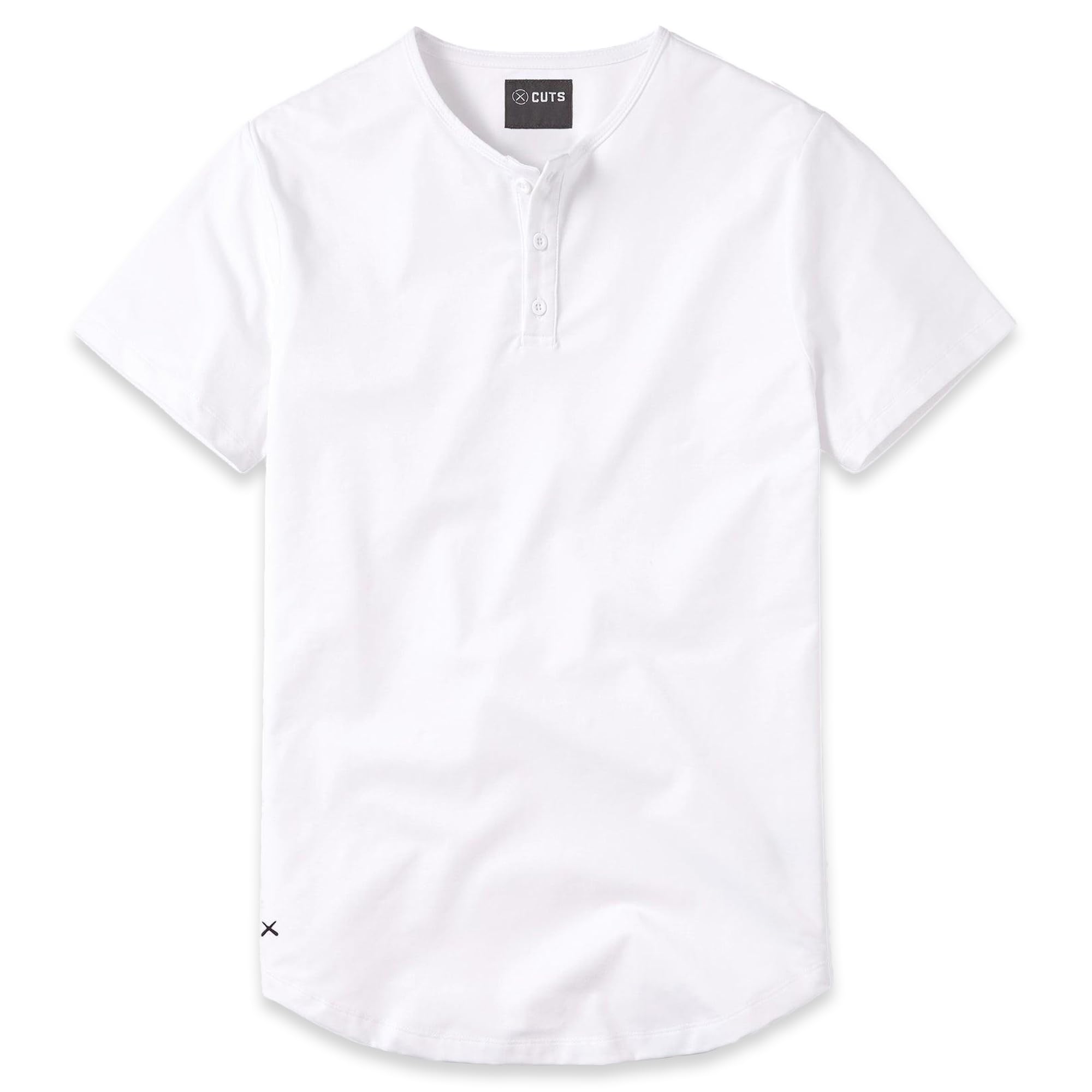 Premium Men's AO Henley Casual Short Sleeve T-Shirt | Classic Curve-Hem Design | Soft PYCA Pro Fabric | Comfortable Everyday Wear for Work & Weekend Outings