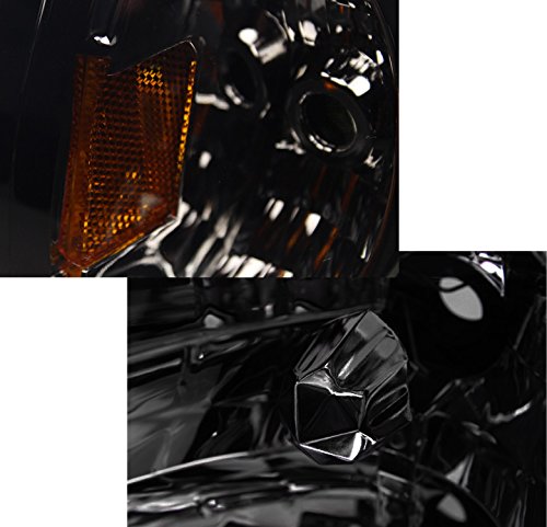 DRL LED Crystal Headlights with Corner Signal Smoke - Compatible with 2001-2004 Toyota Tacoma - Upgrade Your Night Driving & Off-Road Adventure Lighting