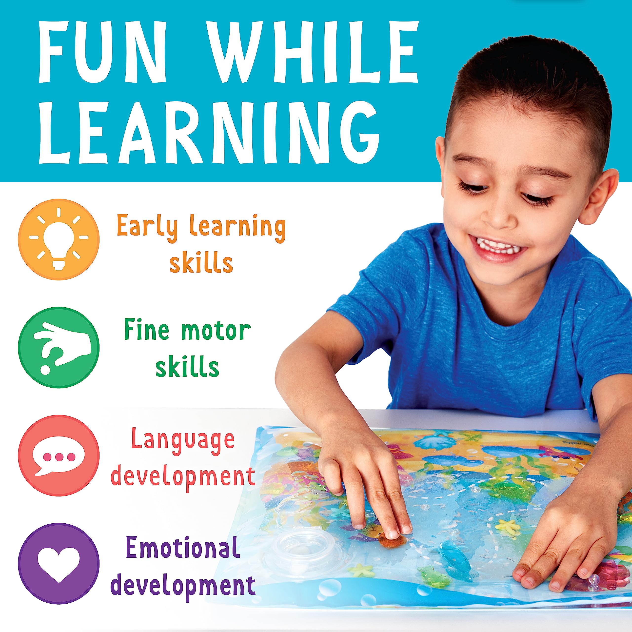 Creativity for Kids Sensory Squish Bag: Ocean Adventure - Sensory Toys for Toddlers Ages 3-5, Motor Skills Development, Stress Relief & Calming Activities - Perfect for Daycare, Preschool Learning & Autism Sensory Play