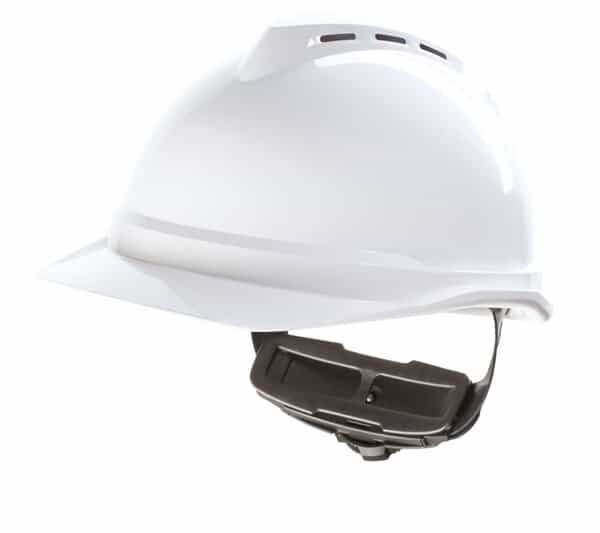 MSA V-Gard 500 Safety Helmet - ANSI/ISEA Z89.1 Certified Hard Hat for Construction, Industrial & Work Sites - Lightweight & Durable for Outdoor Work & Safety Protection