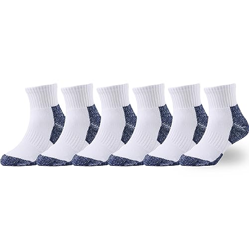 Ankle_white/Navy,6 Pack