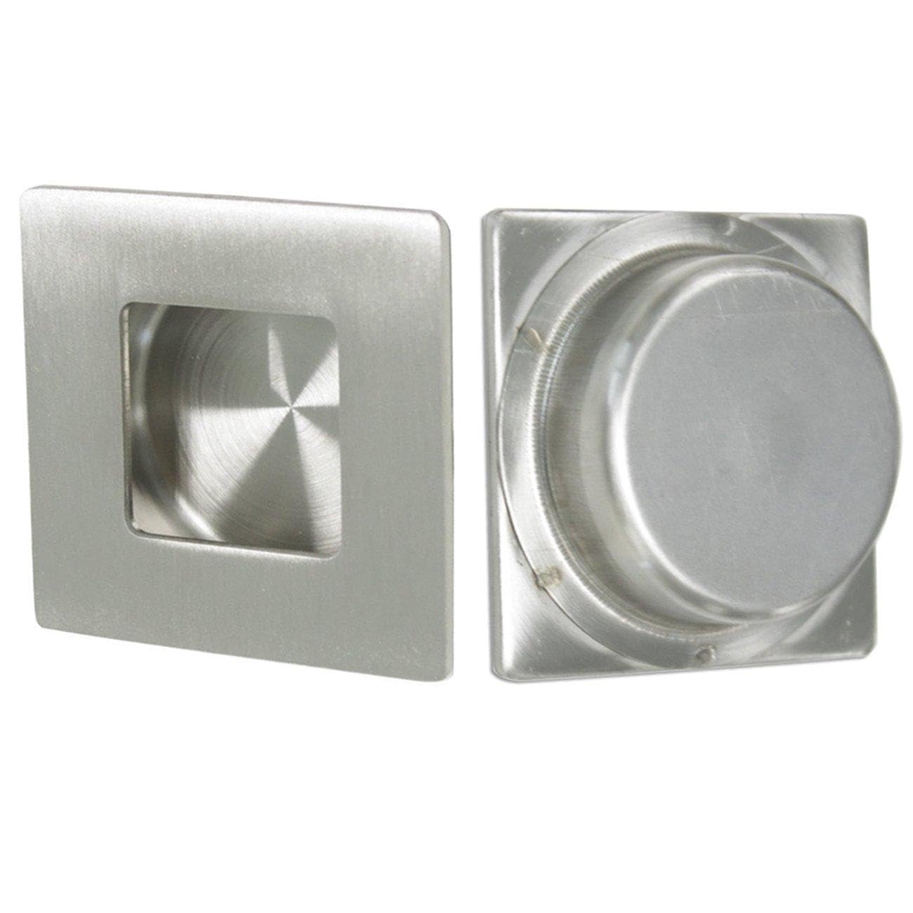 5-Pack Satin Nickel Sliding Closet Door Pulls - Square Flush Mount Handles for Cabinet & Wardrobe (MC009) | Durable Hardware for Bedroom, Closet & Office Organization