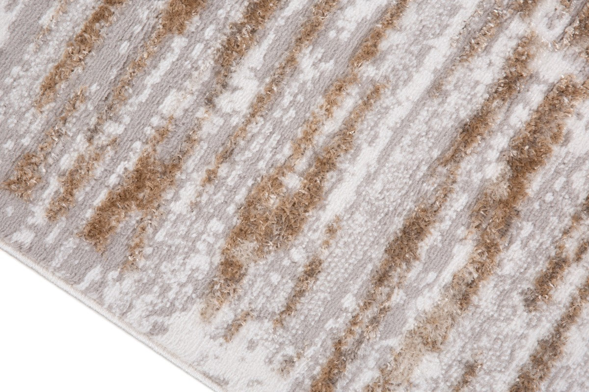 7x9 Area Rug - Soft Modern Grey Cream Beige Non-Slip Living Room Bedroom Rug for Home Decor