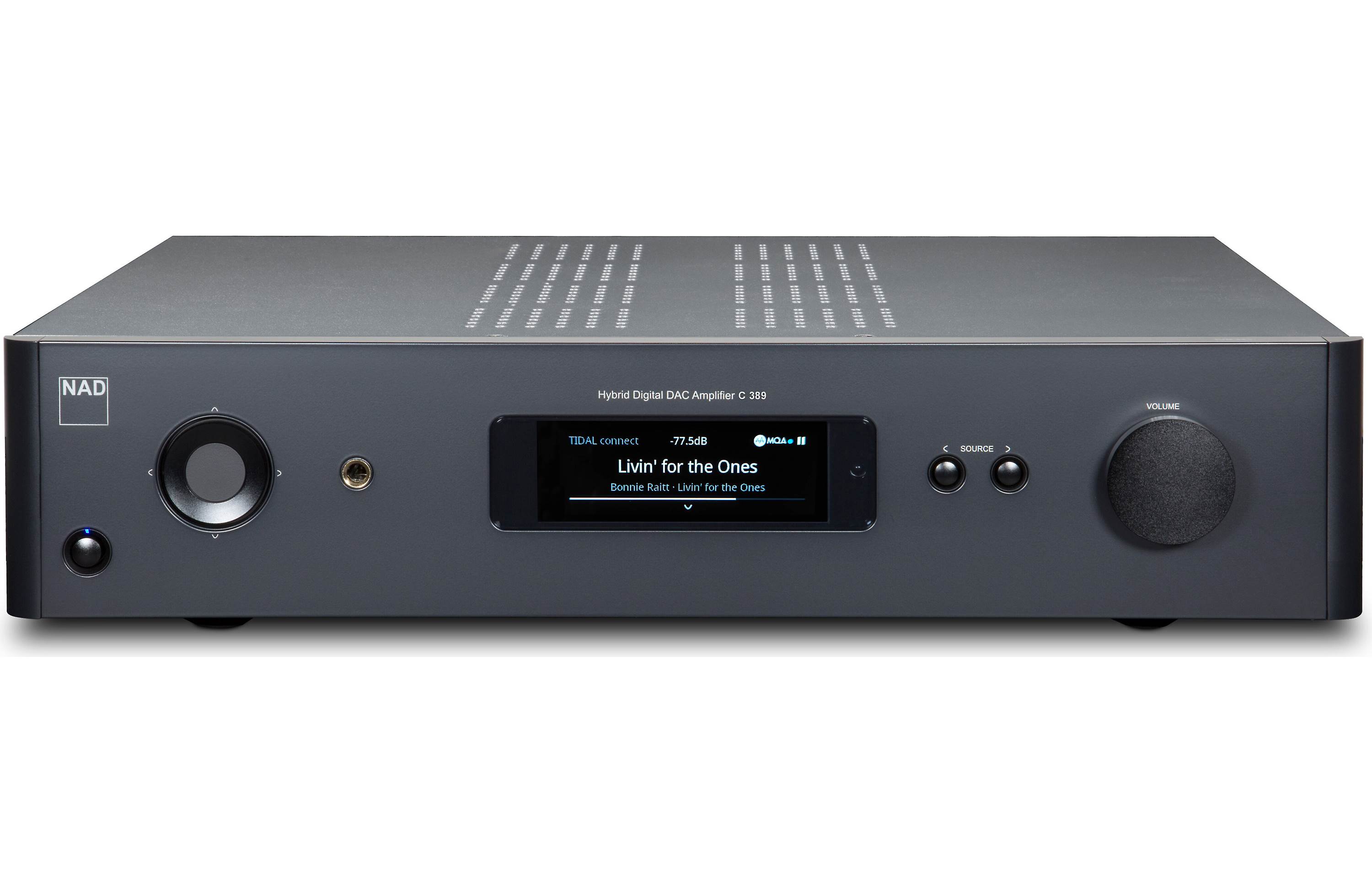 NAD Electronics C389 BluOS D Hybrid Digital DAC Integrated Amplifier with Bluetooth & MDC2 BluOS D Module - Hi-Fi Audio System for Home Theater & Music Listening