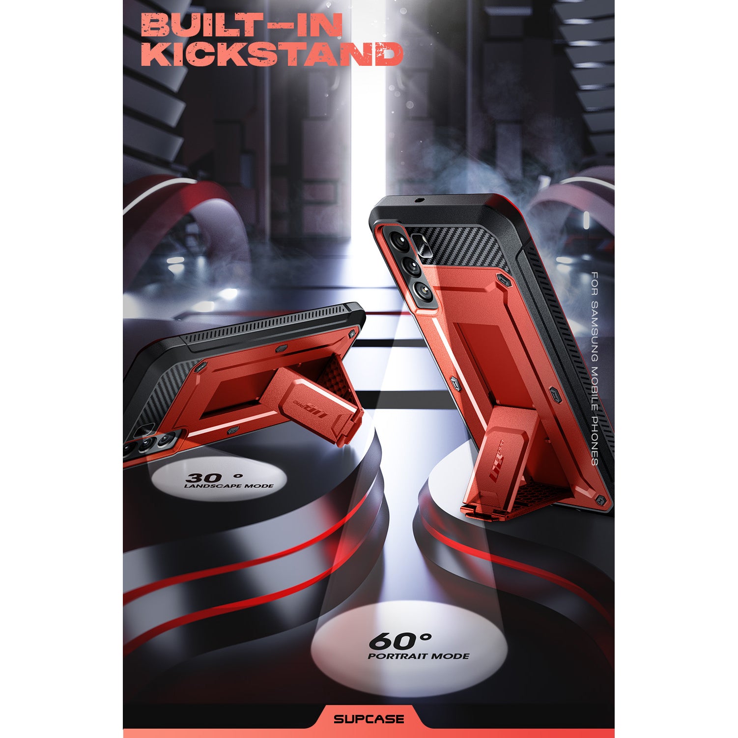 Samsung Galaxy S22 Unicorn Beetle PRO Case - Heavy Duty Rugged Shockproof Cover with Metallic Red Finish | Perfect for Outdoor, Work & Extreme Sports Protection
