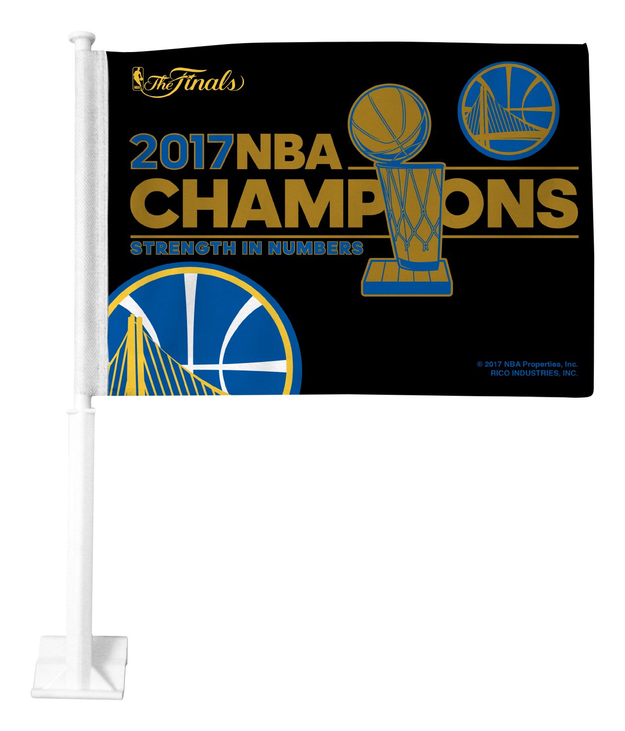 Golden State Warriors 2017 Champions Car Flag - 16x19