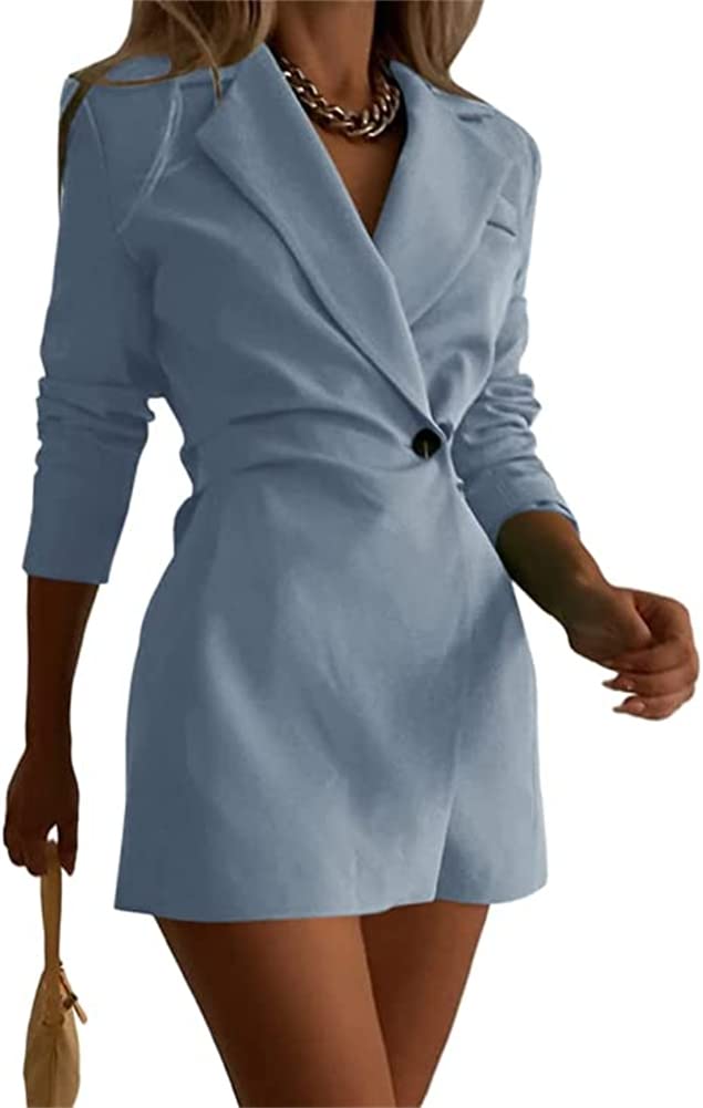 Women's Long Sleeve Blazer Dress - Professional Office Work Attire & Business Casual Outfits for Ladies | Perfect for Corporate Meetings, Office Wear, and Smart Casual Occasions