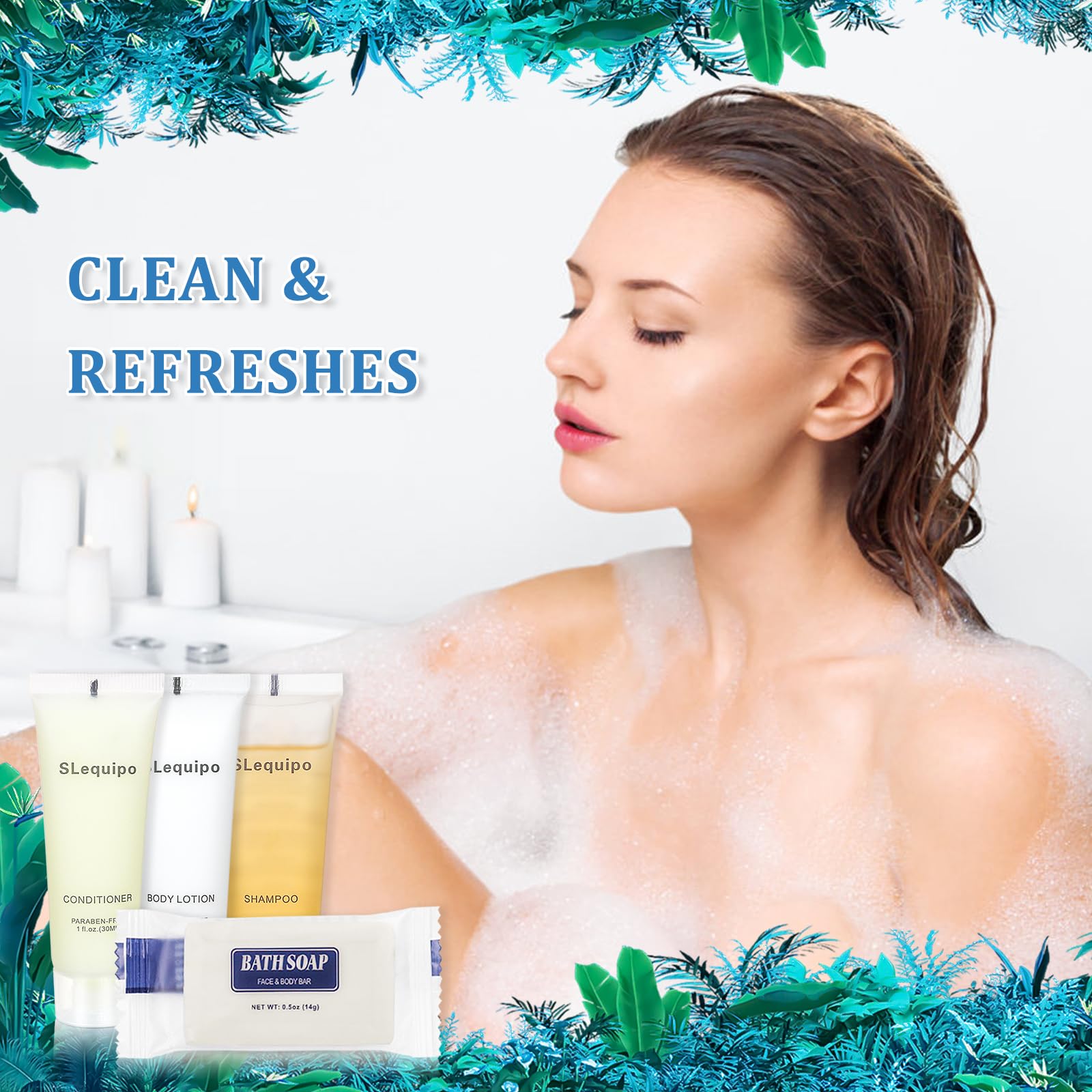 4-IN-1 Toiletries Bulk Set (20PCS) - 5 Hotel Bar Soaps, 5 Shampoos, 5 Conditioners, 5 Body Lotions | Mini Travel & Guest Amenities for Hotels, Airbnb, Weddings & Hospitality Services