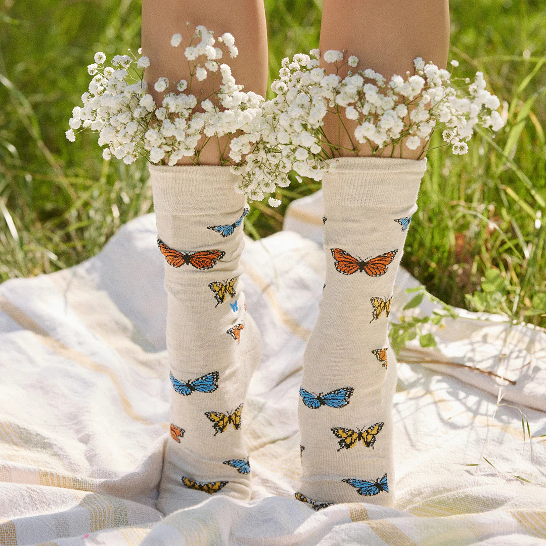 Conscious Step Eco-Friendly Socks - Support Butterfly Conservation | Comfortable Cotton Socks for Hiking, Yoga & Everyday Wear