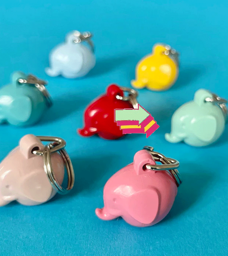 Norsu Mint Green Elephant Keychain - Cute Animal Key Ring for Women & Men - Perfect for Gifts, Backpacks, and Key Organization