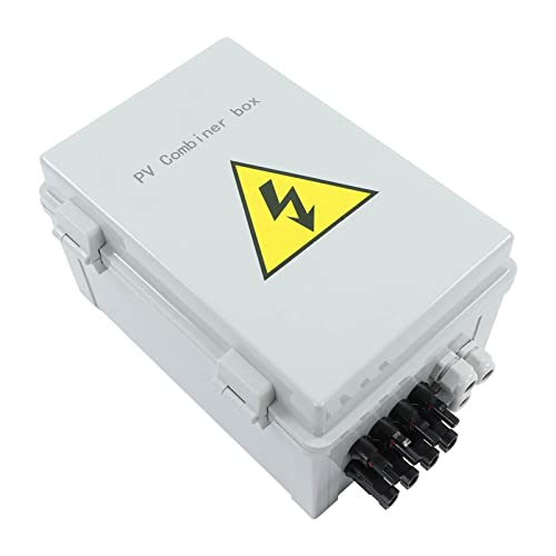 4 String PV Distribution Box, ABS Polycarbonate Solar Combiner Box - Waterproof & Durable for Off-Grid and Grid-Tied Solar Systems - Perfect for Residential, Commercial & Industrial Solar Installations