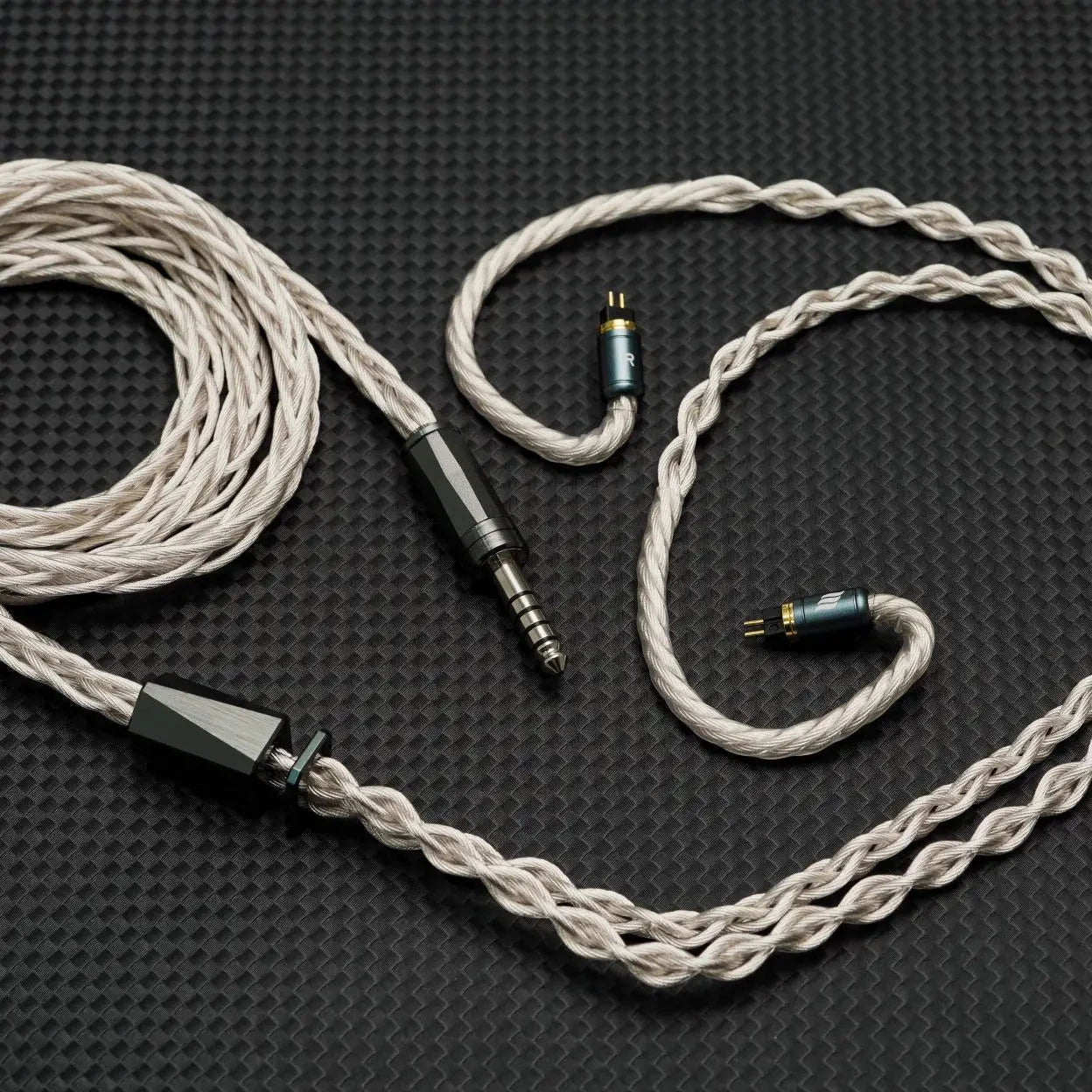 Premium Effect Audio CADMUS 8-Wire HiFi Earphone Cable - 2Pin 0.78mm/MMCX with ConX Interchangeable Connector for Audiophiles - Perfect for Studio Monitoring, Gaming & Travel