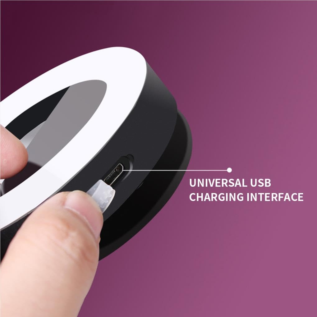 2-Pack Selfie Ring Light with Stand - Portable Phone Ring Light for Makeup, YouTube Videos & Live Streaming - Easy Install White Beauty Lighting for iPhone & Android