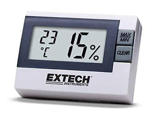 Extech RHM16 Mini Hygro-Thermometer Monitor - Digital Humidity & Temperature Gauge for Home, Office, Greenhouse, and Laboratory Use
